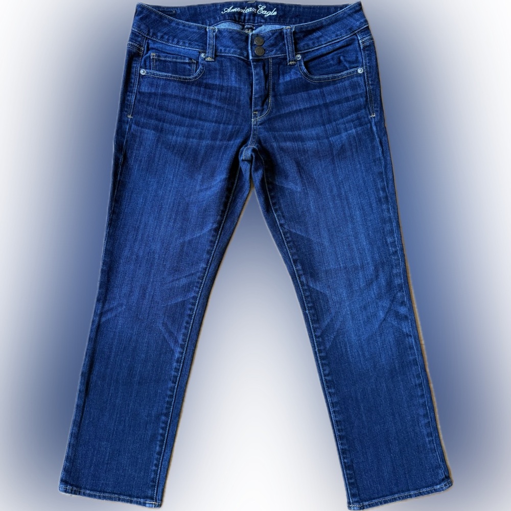 American Eagle Outfitters Women's Dark Blue Skinny Jeans - Picture 4 of 5